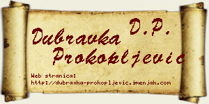Dubravka Prokopljević vizit kartica